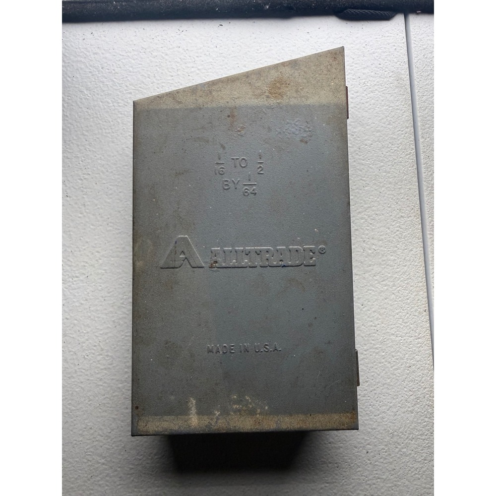 Vintage Alltrade Drill Bit Set INCOMPLETE by 64 Metal Index Case Made in USA